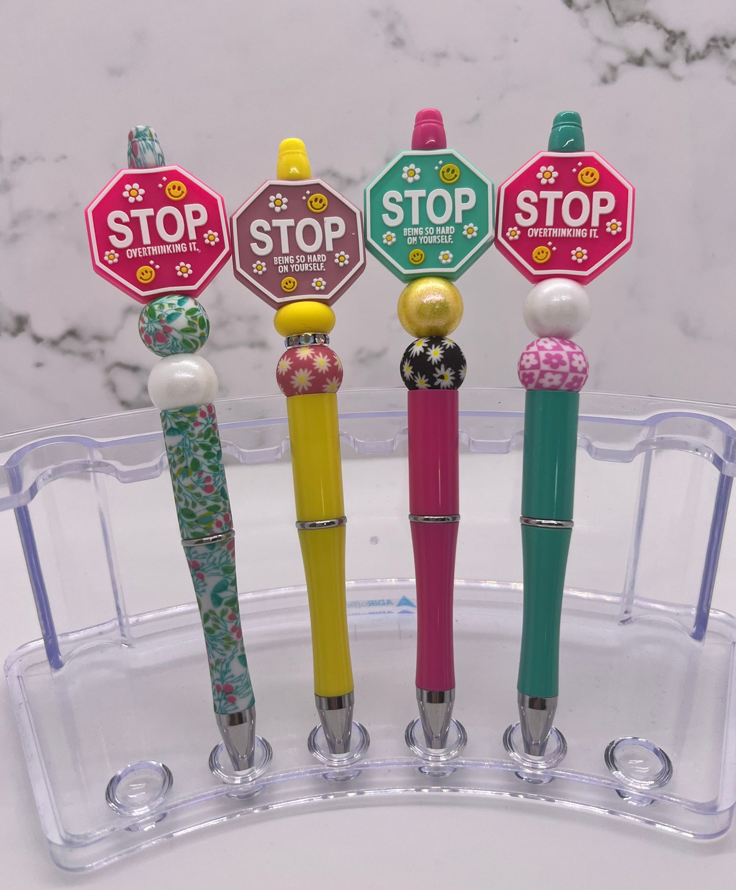 Stop! - Beaded Ballpoint Pen