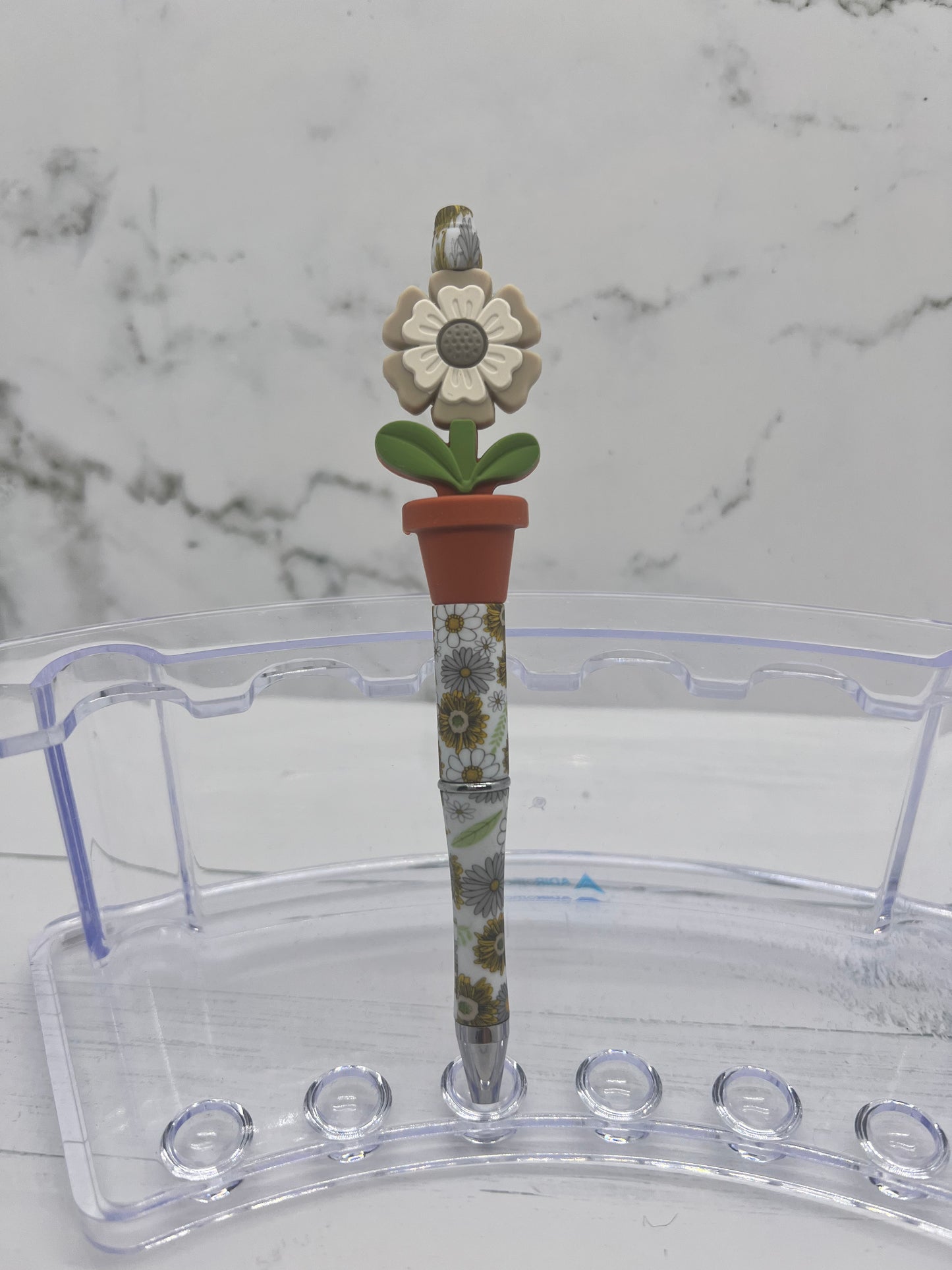 Bloom Where You Are Planted - Beaded Ballpoint Pen