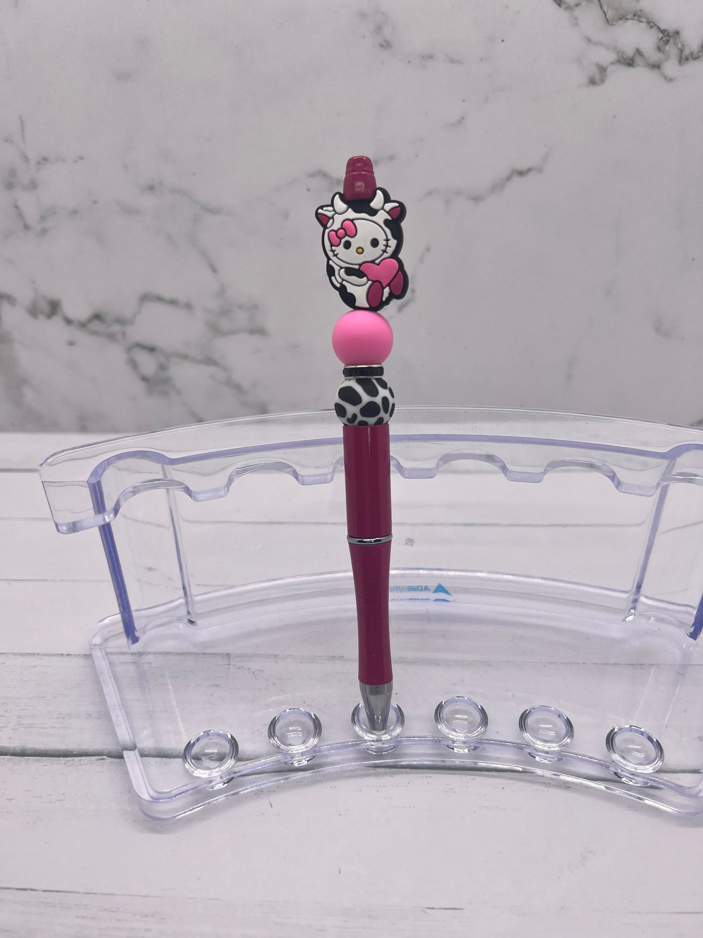 Kitty Cow - Beaded Ballpoint Pen