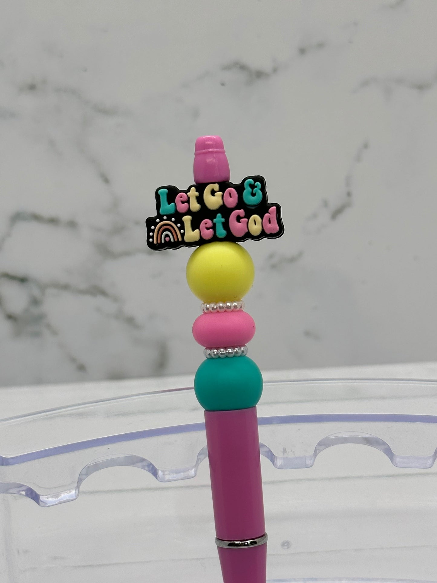 Let Go & Let God - Beaded Ballpoint Pen