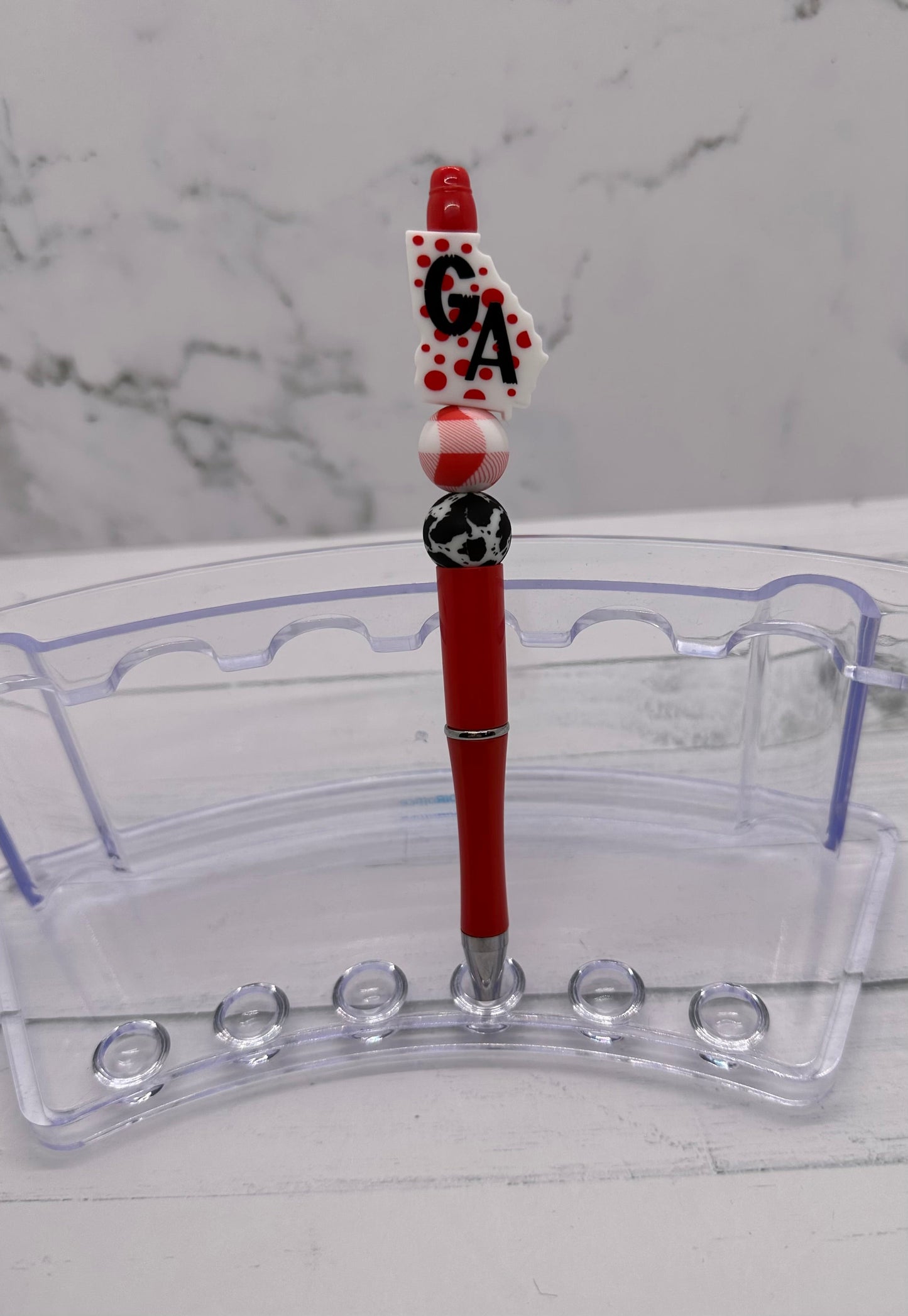 GA State Ballpoint Beaded Pen