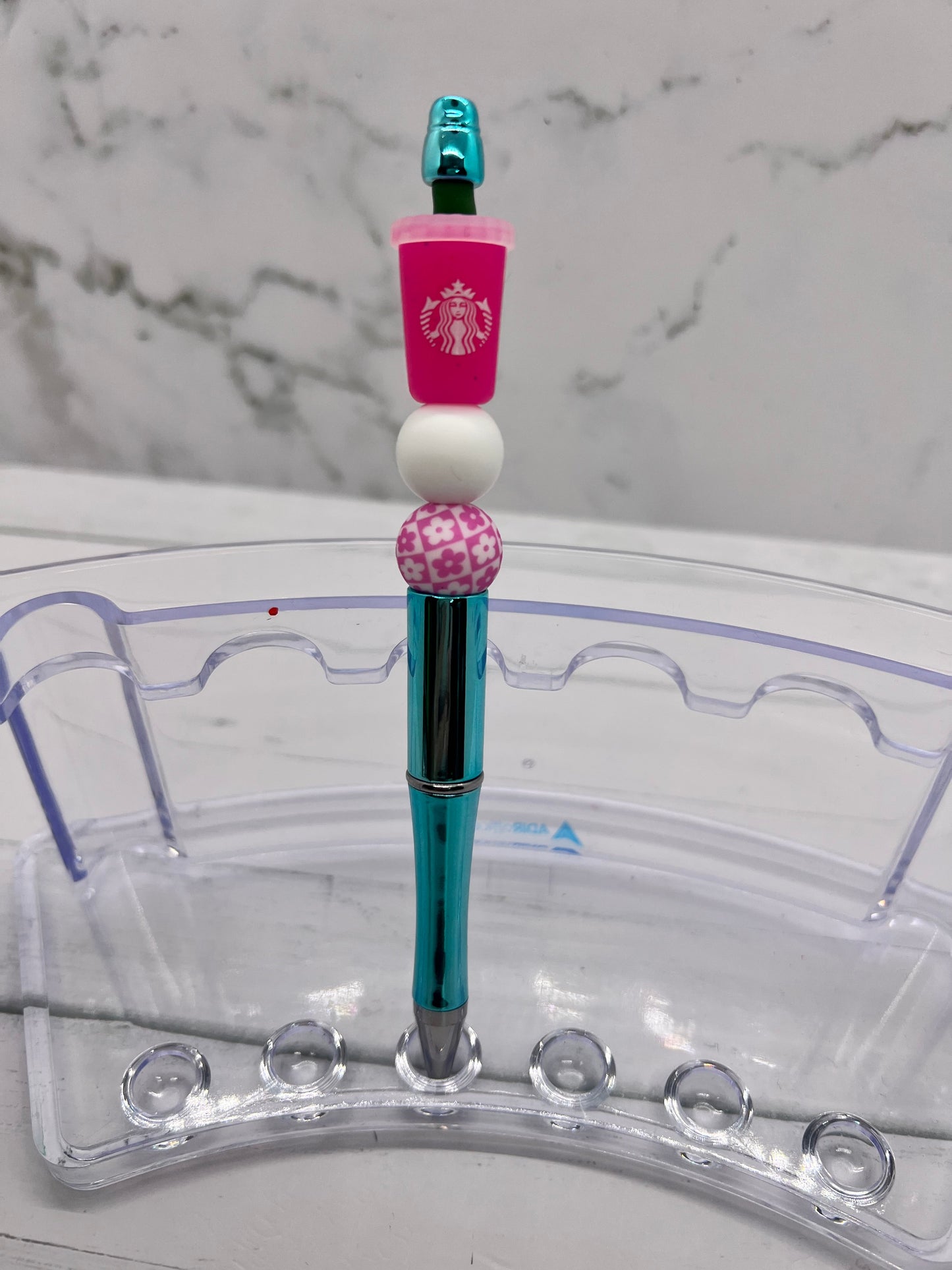 Starbies Cup - Beaded Ballpoint Pen