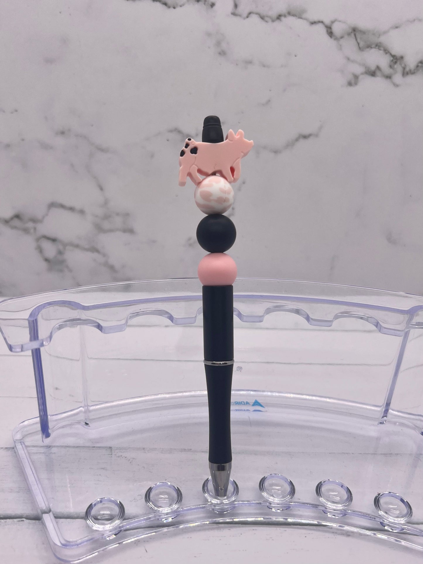 Pig in Dirt - Beaded Ballpoint Pen