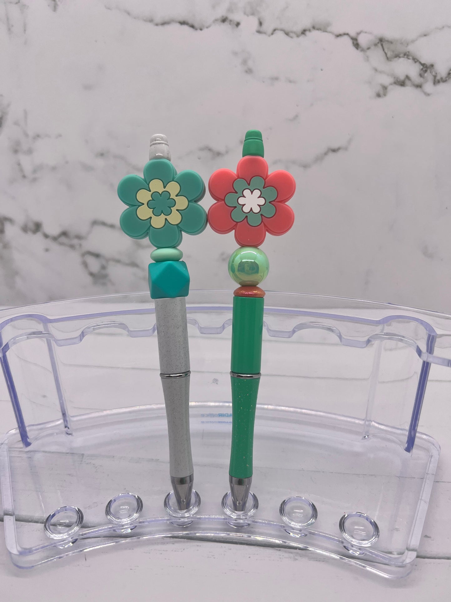 Retro Flower - Beaded Ballpoint Pen