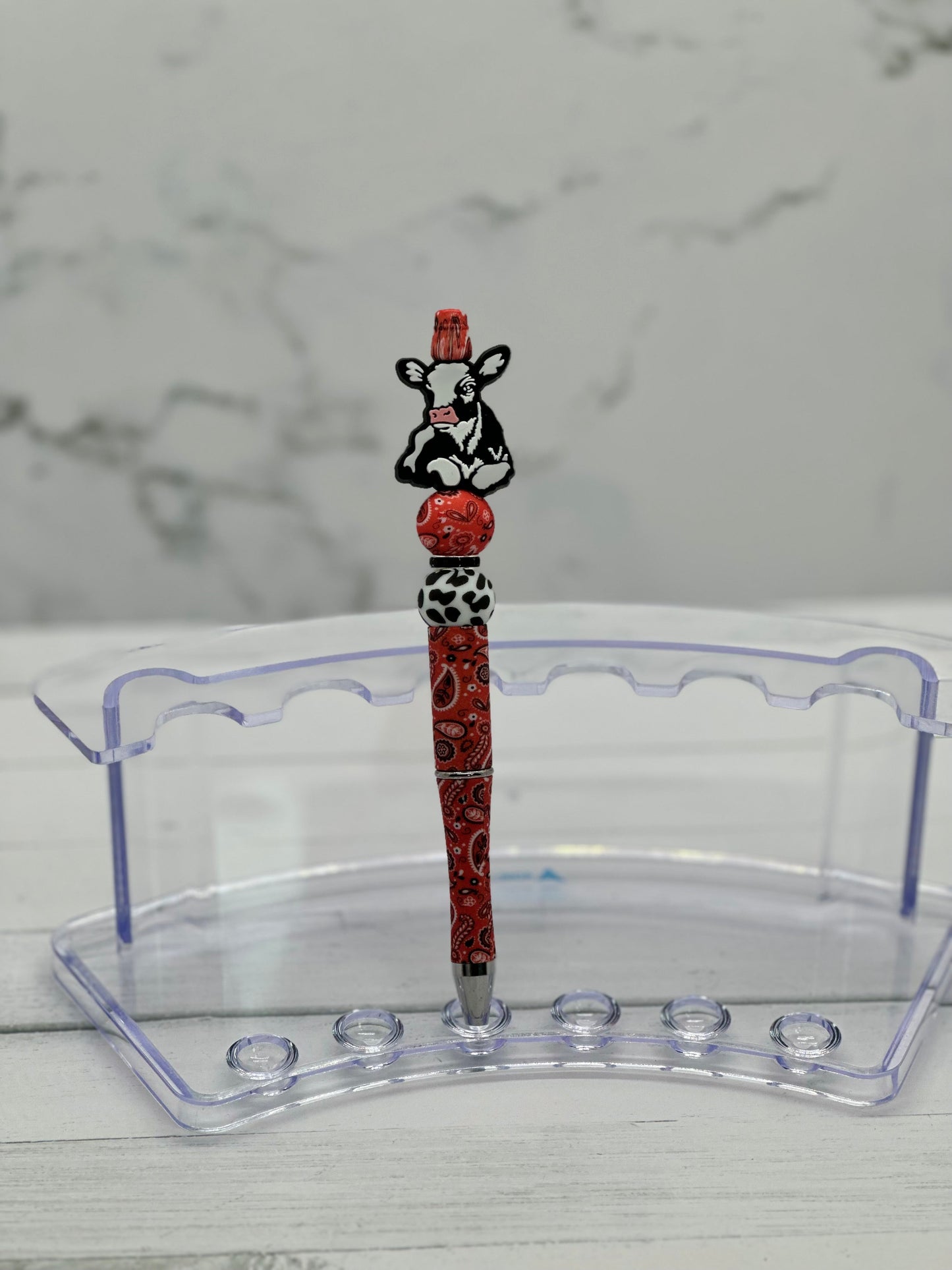 Lola Cow - Beaded Ballpoint Pen