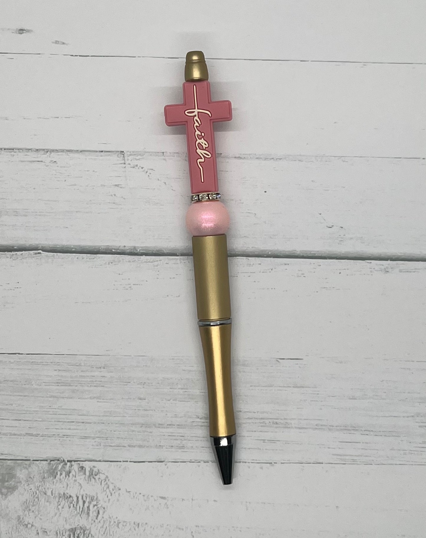 Faith Cross Pen - Beaded Ballpoint Pen - Beaded Ballpoint Pen