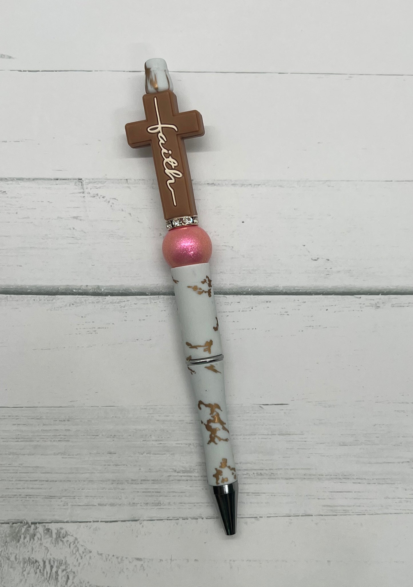 Faith Cross Pen - Beaded Ballpoint Pen - Beaded Ballpoint Pen