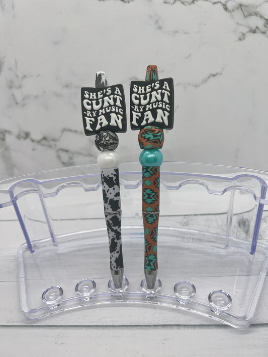 Cuntry Music Fan - Beaded Ballpoint Pen
