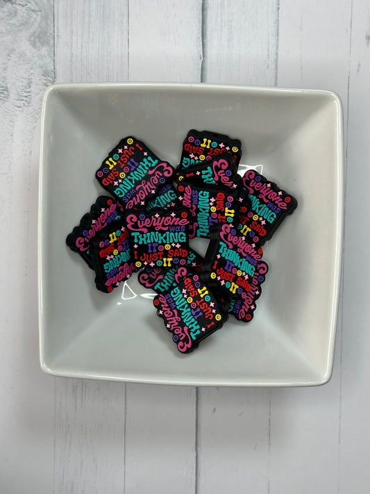 Thinking It -Silicone Focal Bead