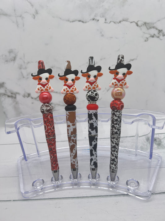 Dixie Cow - Beaded Ballpoint Pen