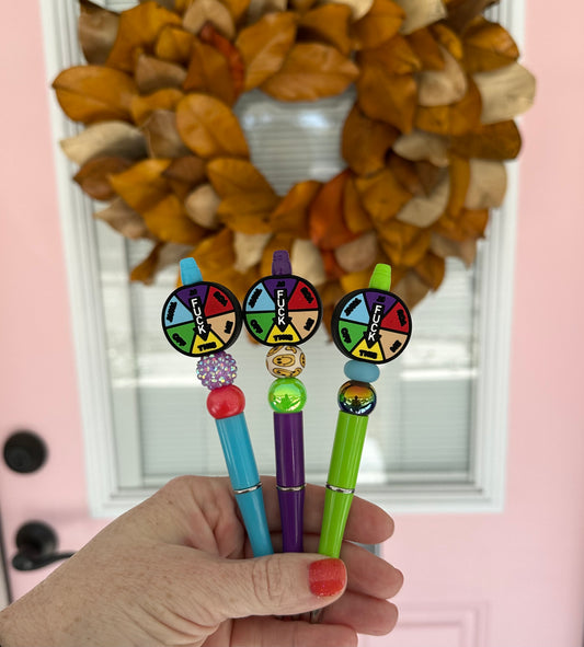 Eff Spinner Wheel - Beaded Ballpoint Pen