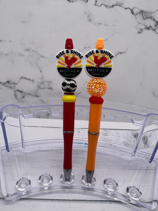 Rise & Shine Mother Clucker - Beaded Ballpoint Pen