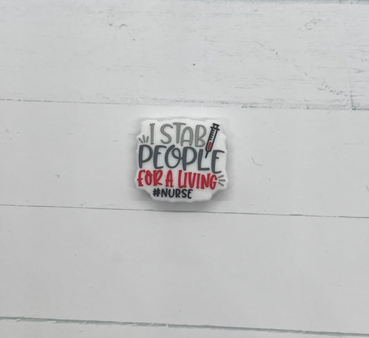 I St*b People for a Living - Beaded Ballpoint Pen