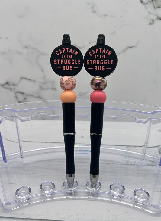 Captain of the Struggle Bus - Beaded Ballpoint Pen