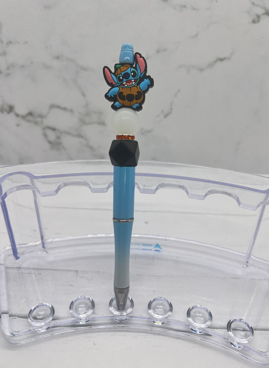 Blue Guy as a Pumpkin - Beaded Ballpoint Pen