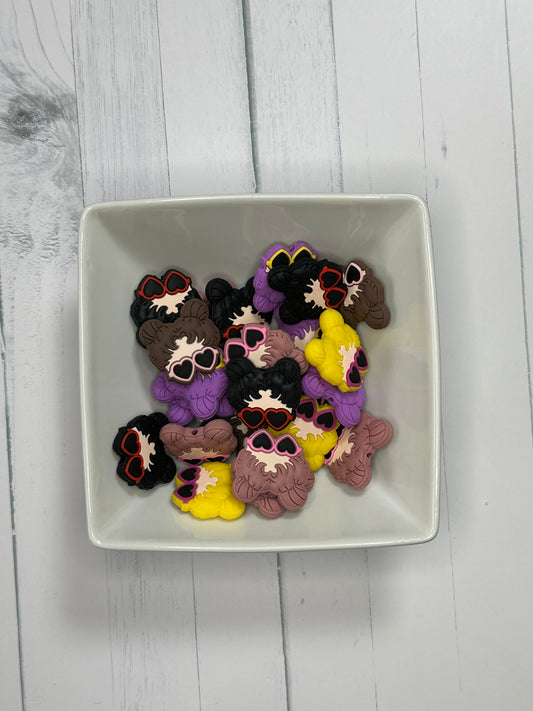 Mom Bun -Silicone Focal Bead