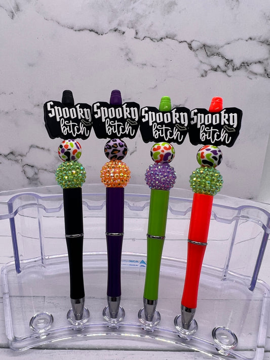Spooky B*tch - Beaded Ballpoint Pen