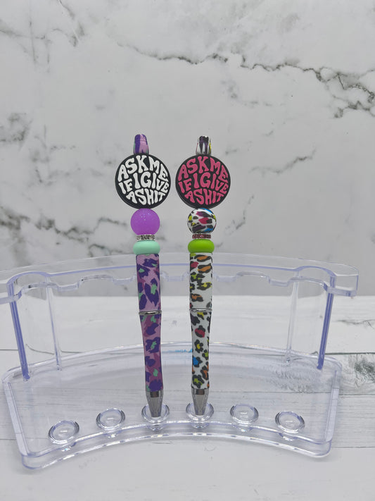 Ask Me If I Gave a Sh*t - Beaded Ballpoint Pen