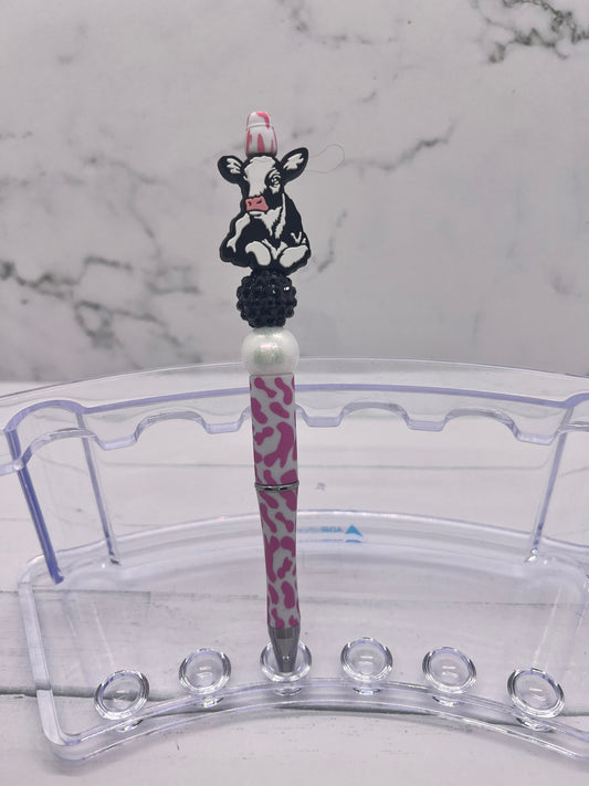 Lola Cow - Beaded Ballpoint Pen
