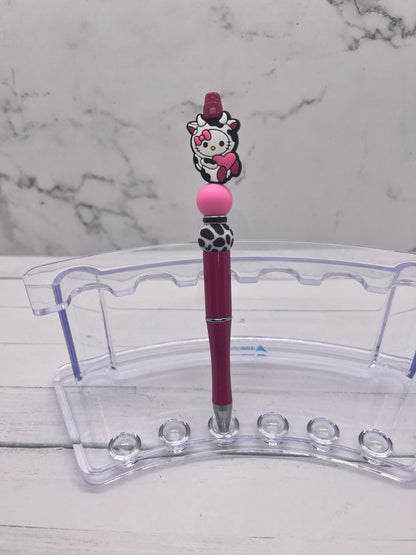 Kitty Cow - Beaded Ballpoint Pen