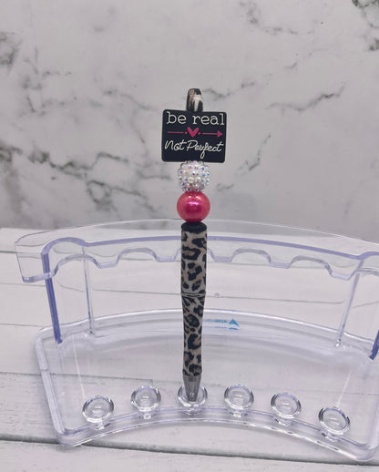 Be Real Not Perfect - Beaded Ballpoint Pen