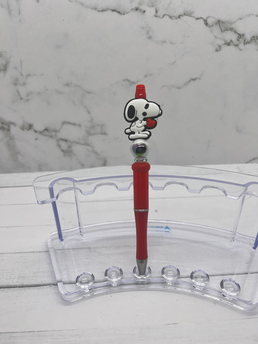 The Dog that sits on the Doghouse - Beaded Ballpoint Pen