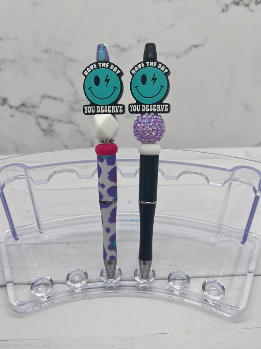 Have the Day You Deserve :) - Beaded Ballpoint Pen