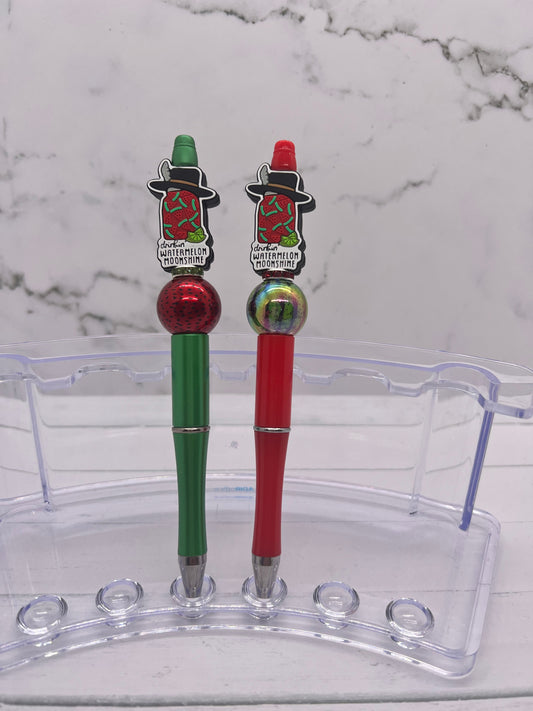 Watermelon Moonshine - Beaded Ballpoint Pen
