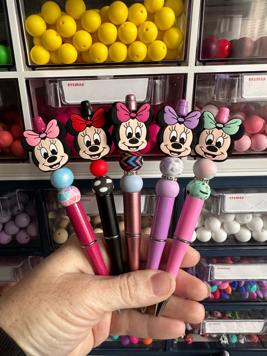 Girl Mouse - Beaded Ballpoint Pen