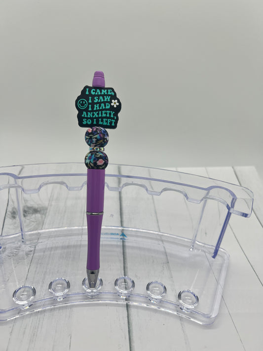 I Came, I Saw, I Had Anxiety - Beaded Ballpoint Pen