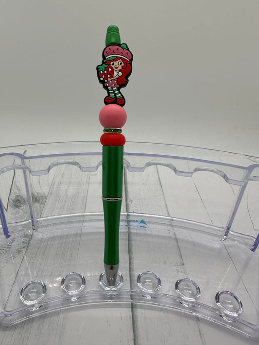 Strawberry Girl - Beaded Ballpoint Pen