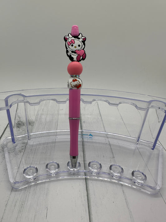 Kitty Cow - Beaded Ballpoint Pen