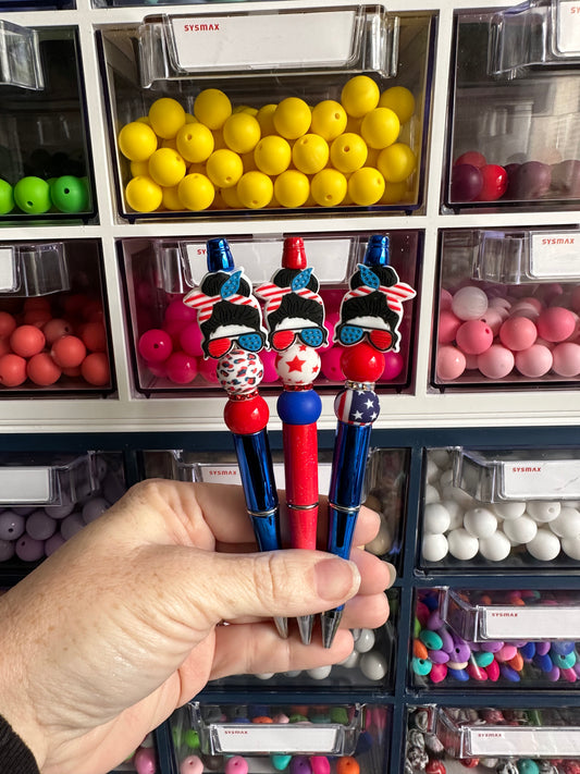 American Girl - Beaded Ballpoint Pen