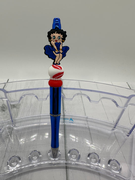 Blue Betty - Beaded Ballpoint Pen