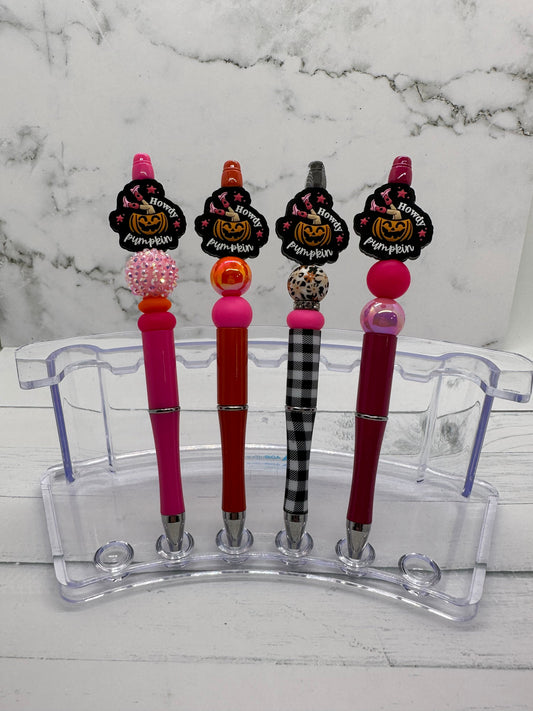 Howdy Pumpkin Ballpoint Beaded Pen