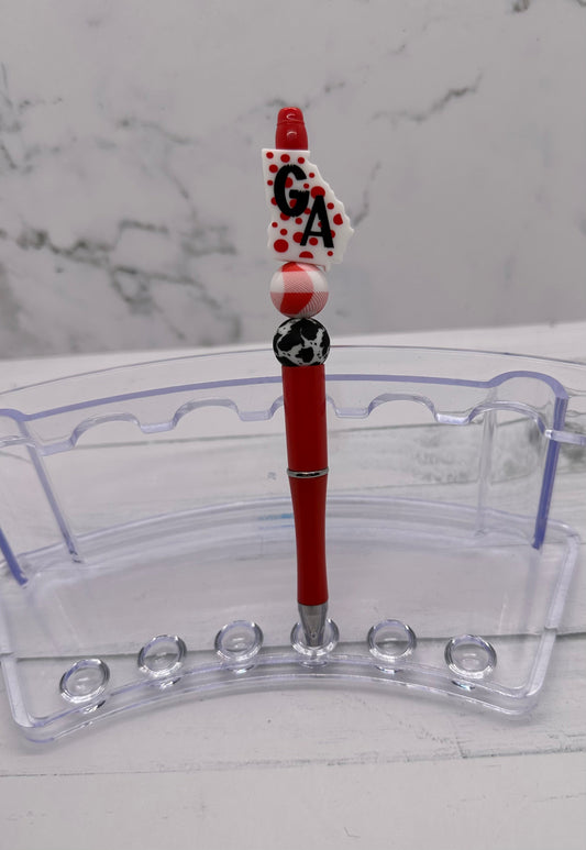 GA State Ballpoint Beaded Pen