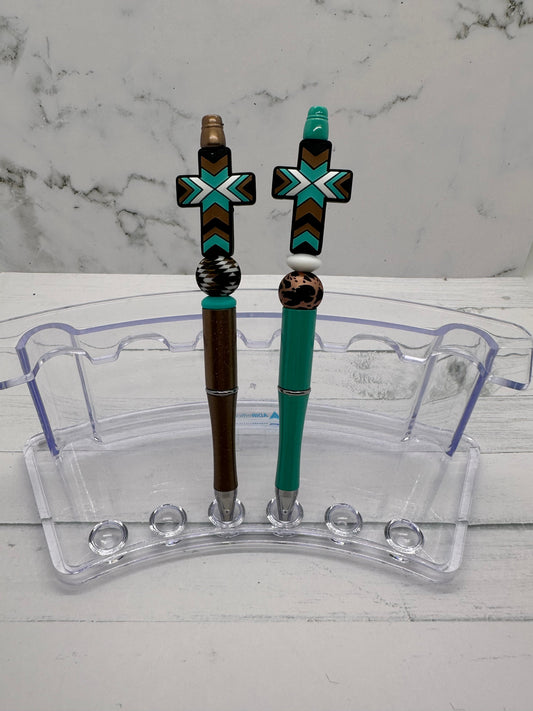 Aztec Cross Ballpoint Beaded Pen