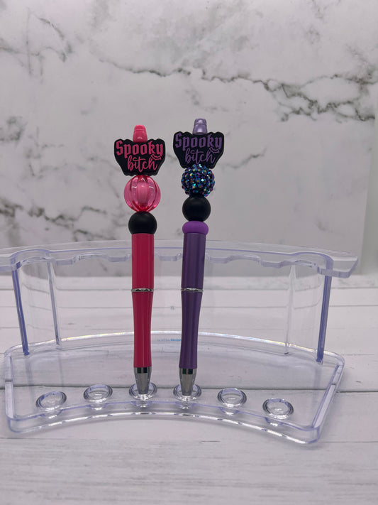 Spooky B*itch - Beaded Ballpoint Pen