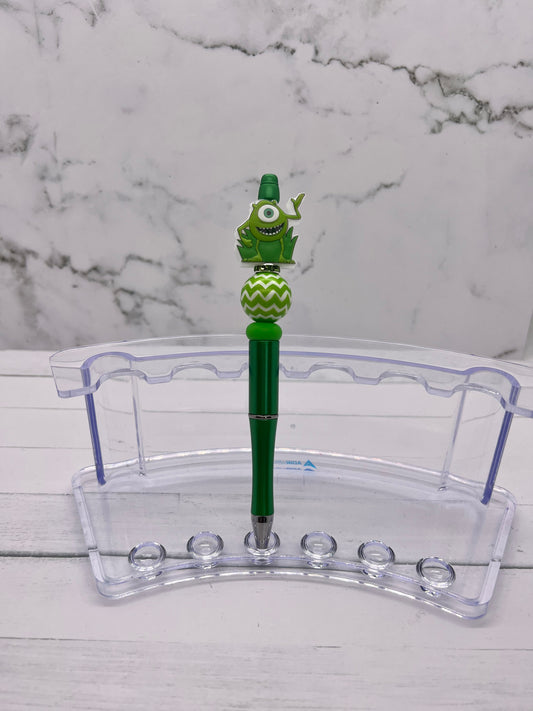 One Eyed Green Guy - Beaded Ballpoint Pen
