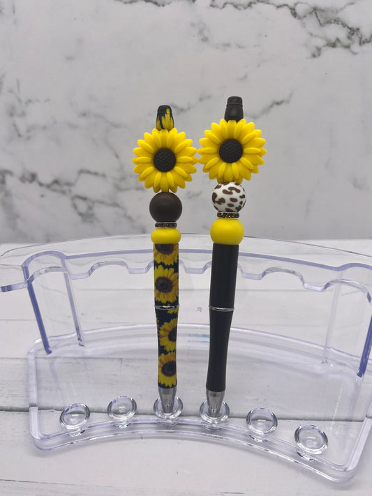 Mini Sunflower - Beaded Ballpoint Pen