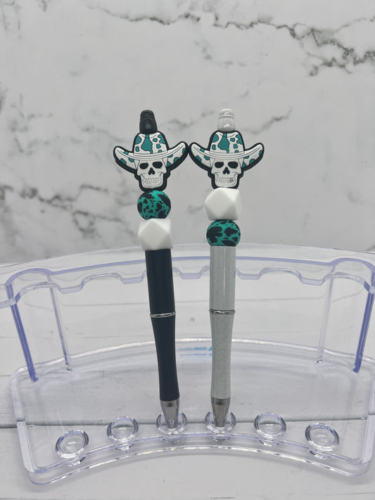 Howdy Skully - Beaded Ballpoint Pen