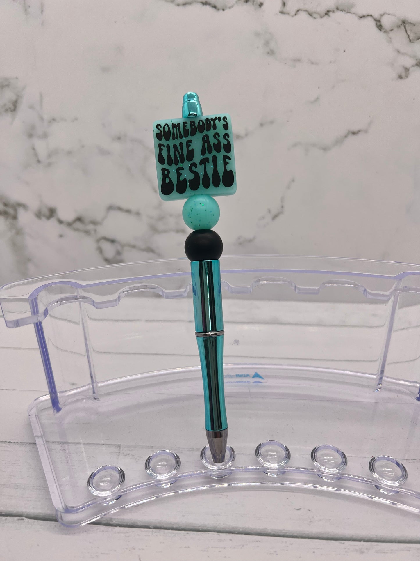 Somebody's Fine Bestie - Beaded Ballpoint Pen