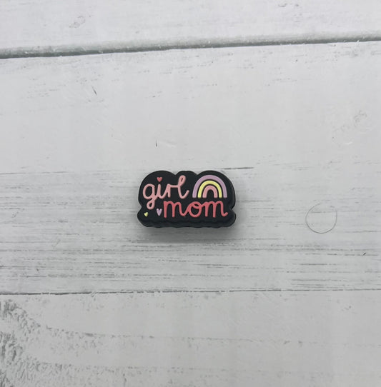 Girl Mom with Rainbow