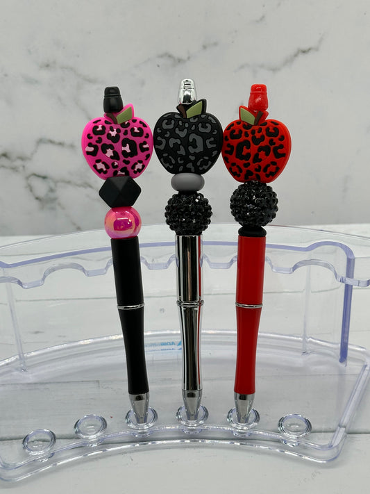 Leopard Apples - Beaded Ballpoint Pen