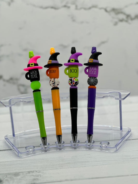 Spooky Cup with Hat - Beaded Ballpoint Pen