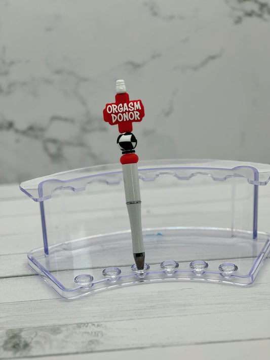 Orga*m Donor - Beaded Ballpoint Pen