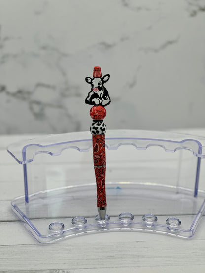 Lola Cow - Beaded Ballpoint Pen