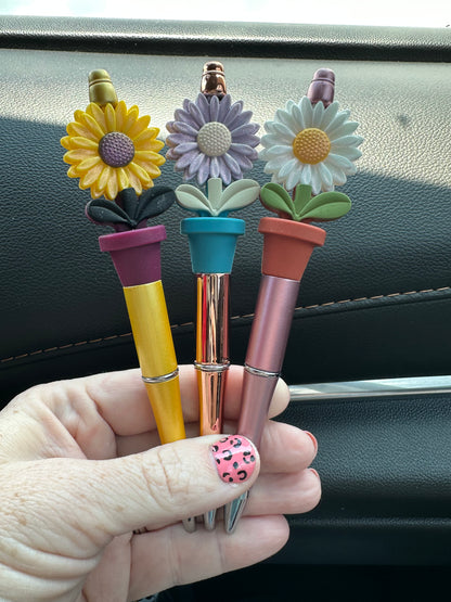 Bloom Where You Are Planted - Beaded Ballpoint Pen