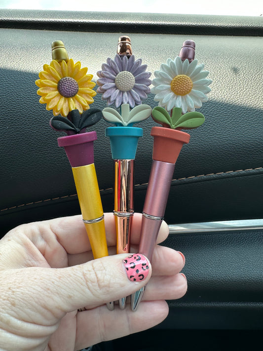 Bloom Where You Are Planted - Beaded Ballpoint Pen