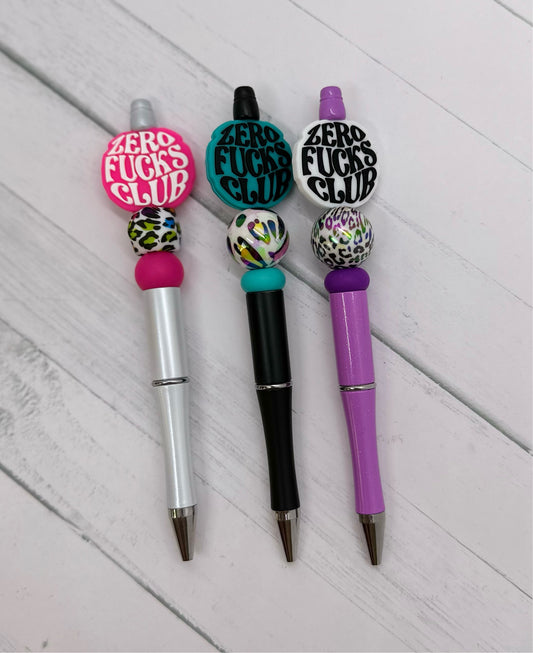 Zero Effs Club - Beaded Ballpoint Pen